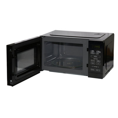 EMtronics 20 Litre Black 700W Microwave With 800W Grill, Timer and Preset Menu