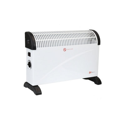 EMtronics 2KW Convector Heater Radiator with 3 Setting Adjustable Thermostat - White