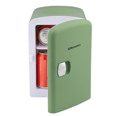 EMtronics 4L Compact Mini Cooler Fridge with 12V Adapter Sage DIY