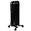 EMtronics 5 Fin Oil Filled Portable Heater Radiator with Thermostat - Black