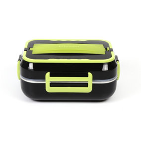 EMtronics Electric Lunch Box 1.5L Heating Lunch Box with Spoon / Fork - Green