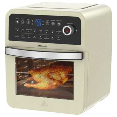 EMtronics EMAFO12LD 12L Oven Combi Digital Air Fryer With Timer - Cream ...