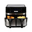 EMtronics EMDAF9LD+ 1750W Digital 9L Double Basket Large Dual Air Fryer with Timer