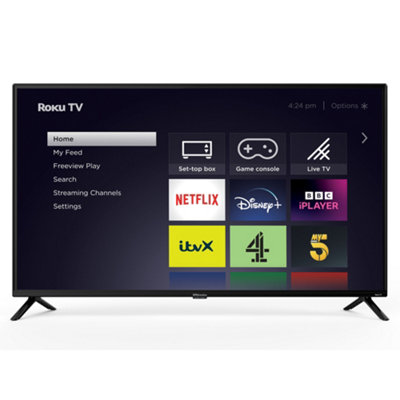 EMtronics Roku TV Smart 40" Inch Full HD with Freeview Play, Apps and 3 x HDMI