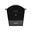EMtronics Wall Mountable Post Box, Stainless Steel, Weather Resistant - Black