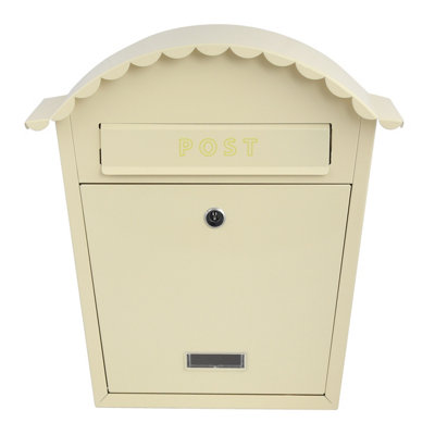 EMtronics Wall Mountable Post Box, Stainless Steel, Weather Resistant - Cream