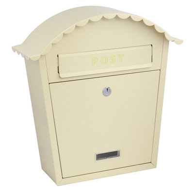 EMtronics Wall Mountable Post Box, Stainless Steel, Weather Resistant - Cream