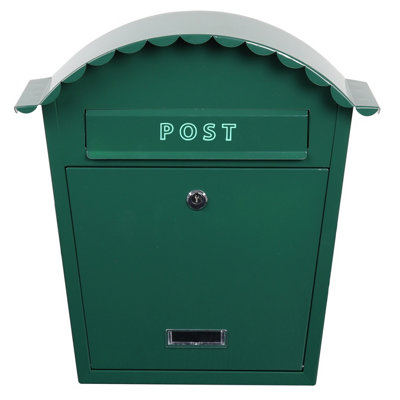 EMtronics Wall Mountable Post Box Stainless Steel, Weather Resistant Dark Green