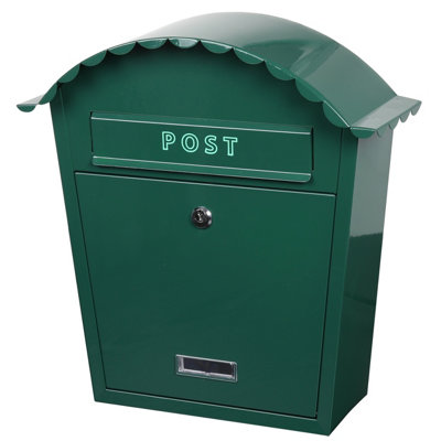 EMtronics Wall Mountable Post Box Stainless Steel, Weather Resistant Dark Green