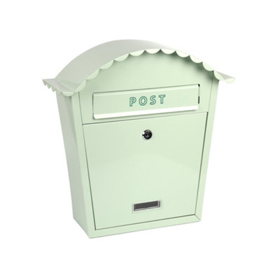 EMtronics Wall Mountable Post Box, Stainless Steel, Weather Resistant - Lily Green