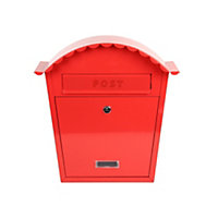 EMtronics Wall Mountable Post Box, Stainless Steel, Weather Resistant - Red
