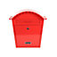 EMtronics Wall Mountable Post Box, Stainless Steel, Weather Resistant - Red