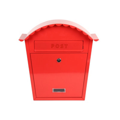 EMtronics Wall Mountable Post Box, Stainless Steel, Weather Resistant - Red Price Comparisons | Compare The Build