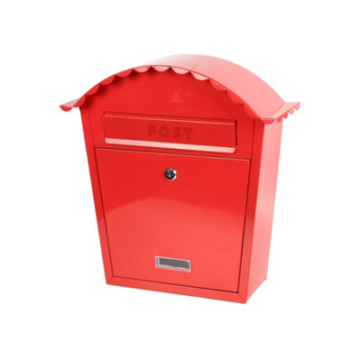 EMtronics Wall Mountable Post Box, Stainless Steel, Weather Resistant - Red