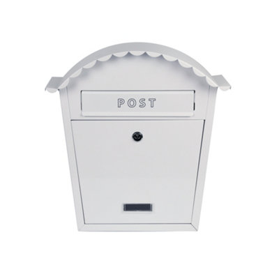 EMtronics Wall Mountable Post Box, Stainless Steel, Weather Resistant - White