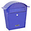 EMtronics Wall Mountable PostBox Stainless Steel Weather Resistant Midnight Blue