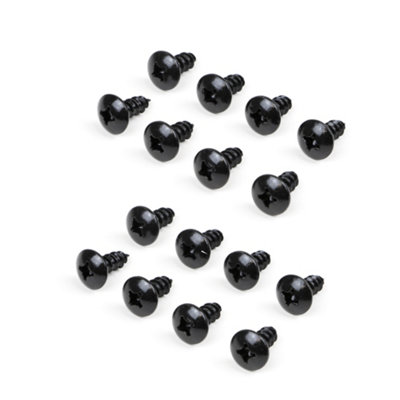Emuca Lot of 4 castors Black with mounting plate, diameter 50mm, Plastic and Steel, Black
