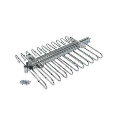 Emuca pull-out trouser rack, Chrome plated, Steel