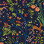 Enchanted Woodland Navy Floral Wallpaper