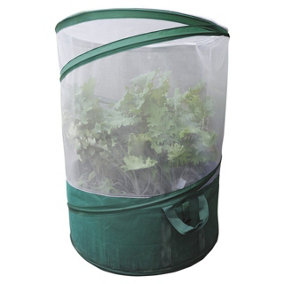 Enclosed Grow Bag - Collapsible Outdoor Garden Pest Protection Planter for Vegetables, Fruit & Herbs - H76 x 60cm Diameter