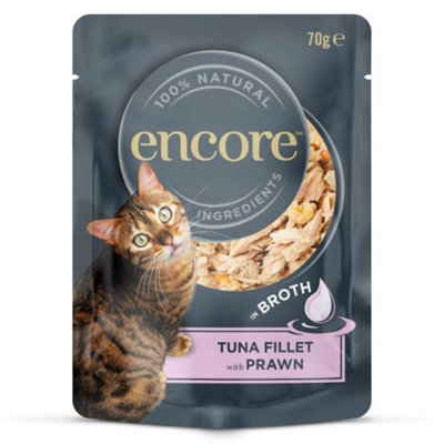 Encore Adult Wet Cat Food Pouch - Tuna & Prawn 70g (Pack of 16)