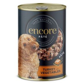 Encore Adult Wet Dog Food - Turkey with Vegetables 400g (Pack of 6)