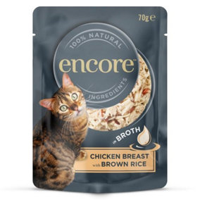 Encore Cat Pouch Chicken & Brown Rice - 70g (Pack of 16)