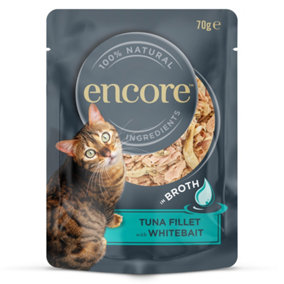 Encore Cat Pouch Tuna & White Bait Cat Food 16 x 70g