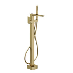 Endeavour Freestanding Bath Shower Mixer Tap Brushed Brass