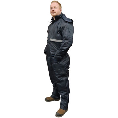 THERMAL PADDED WATERPROOF ALL IN ONE OVERALL FISHING SUIT WORK GLIDING XL  44 46