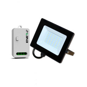 ENER-J 30W LED Flood light Pre Wired with ECO Series 500W Non Dimmable RF receiver
