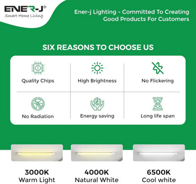 Ener-J 5 Pack T8 LED Tube 150cm 22W CCT Switchable Colour Temperature