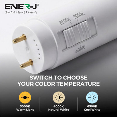 Ener-J 5 Pack T8 LED Tube 150cm 22W CCT Switchable Colour Temperature