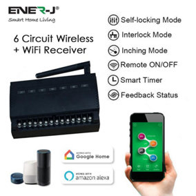 ENER-J Smart Wi-Fi+RF 6 Curcuit receiver for PRO Series, APP & Voice Control