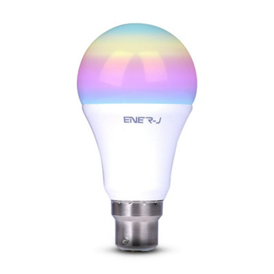 Ener-J Smart WiFi A60 GLS LED Bulb 3 Pack B22 Bayonet 9W RGB White and ...