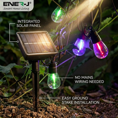 Ener J Solar RGB Meteor Shower String Lights 10 Metres Multicolour