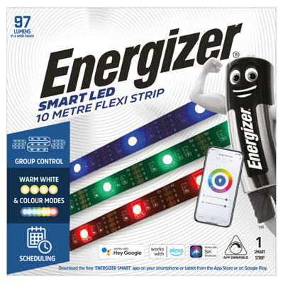 Energizer 10m 3000k RGBW Smart LED Flexi Strip
