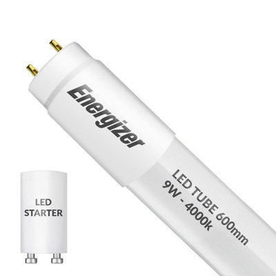 Energizer 2ft 9w T8 LED Mains Operated Tube 4000k Frosted - Cool White