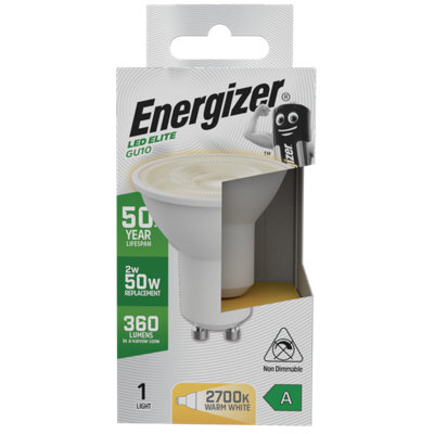 Energizer 2w GU10 2700k LED A-Rated Light Bulb - Warm White