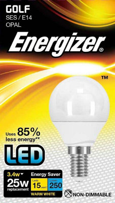 Energizer 3w SES Opal LED Golfball 2700k - Extra Warm White