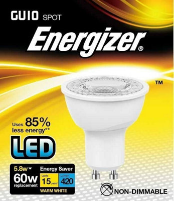 Energizer 4.5w GU10 3000k LED Bulb - Warm White