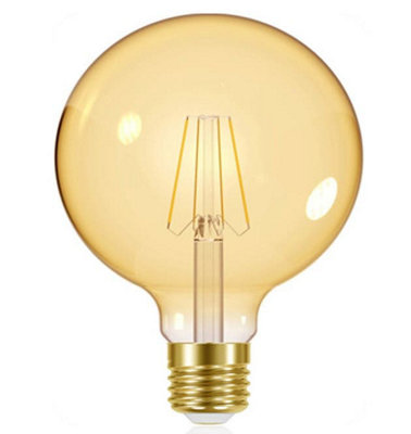 Energizer 5.2w E27 G125 LED Gold Filament 2200k - Extra Warm White