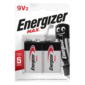 Energizer 9V Cell Alkaline Power Batteries Pack of  2 XMS22BATT9V