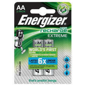 ENERGIZER - ACCU Recharge Extreme NiMH AA Rechargeable Batteries 2300mAh 2 Pack