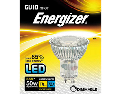 Energizer GU10 3000k Dimmable LED Bulb - Warm White