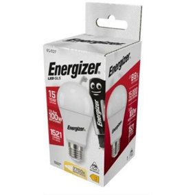 Energizer LED ES (E27) Opal GLS Non-Dimmable Bulb, Warm White 1521 lm 13.2W (Pack of 2)