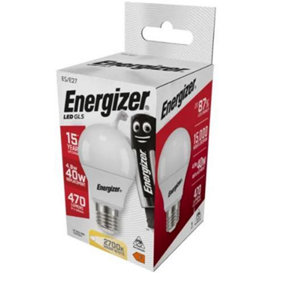 Energizer LED ES (E27) Opal GLS Non-Dimmable Bulb, Warm White 470 lm 5.5W (Pack of 2)