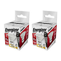 Energizer LED GU10 Dimmable Bulb, Warm White 375 lm 4.6W (Pack of 2)