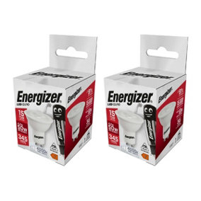 Energizer LED GU10 Non-Dimmable Bulb, Cool White 345 lm 4.2W (Pack of 2)