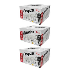 Energizer LED GU10 Spotlight Bulb 4.2W (50W Replacement) - Pack of 12 LED Bulbs (Cool White, 50W Equivalent Dimmable)